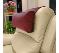 AmazeCov Velvet Recliner Head Pillow with Non-Slip Base - Adjustable Neck Support for Pain Relief in Home, Office and Travel (Wine)