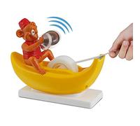 Amazeko Monkey Tape Dispenser with Clapping Motion, Fun Animal Desk Decor, 1 in Core, Non-Slip Weighted Banana