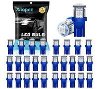 Amazenar 194 T10 168 2825 LED Light 12 V 5 SMD 5050 Chipset Car Interior Replacement W5 W 175 158 Bulb For Car Dome Trunk Number Plate Dashboard Side Marker Light, Pack of 30