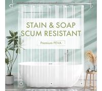 AmazerBath Extra Long Shower Curtain Liner, Clear Shower Curtain Liner 84 Inches Long, 72x84 Plastic Shower Curtain Liner, Cute PEVA Tall Shower Liner, Bathroom Shower Curtain Liners with 3 Magnets