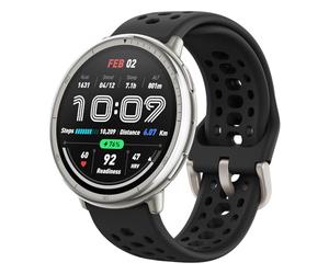 Amazfit Active 2 Smart Watch 44mm, GPS Maps with Direction, Fitness Tracker, 10 Day Battery, Sleep Monitor, 160+ Sport Modes, Water Resistant, for Android & Apple Iphone, Black Sport Silicone