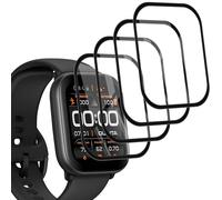 Amazfit Active 42 mm Tempered Glass Screen Protector, Scratch-Resistant, Bubble-Free, Highly Transparent for Amazfit Active 42 mm Screen Protector Made of Complex Film, Easy to Use, Pack of 4