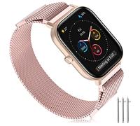 Amazfit GTS 20mm Mesh Stainless Steel Watch Band With Double Magnet for Galaxy Watch4/5, Watch5 Classic, GTR, Bip, GTS 2/2 Mini/2e/3