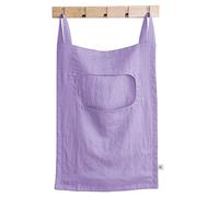 Amazhiyu Hanging Laundry Hamper, 100% Linen Multi Use Door Hanging Laundry Hamper Bag, 19x27 Inches,Purple