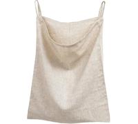 Amazhiyu Linen Hanging Laundry Hamper with Hooks, Pure Linen Saving Space Laundry Bag for Bathroom Dorm Home Travel 24.41inch*19.69inch