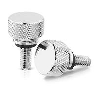 Amazicha 2 PCS Stainless Steel Fender Seat Bolt Screw Chrome 1/4"-20 Thread Compatible for Harley Davidson Touring Softail Dyna Sportster 1996-2023
