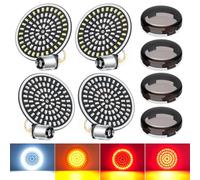 Amazicha 2inch LED Turn Signals, Front Rear Bullet Turn Signals with 4 Smoked Lens Covers Kit Fit for Harley Touring Street Glide Electra Glide Road Glide Dyna Sportster Softail 1986-2024