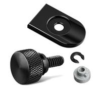 Amazicha Black Aluminum Fender Rear Seat Bolt Nut Tab Mount Knob Cover 1/4"-20 Thread Seat Screws Kit Compatible for Harley Davidson Touring Softail Dyna Sportster 1996-2024