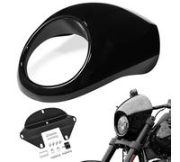 Amazicha Black Headlight Fairing Mask Fork Cowl Headlamp Visor Bracket Compatible for Harley Sportster 883 1200 Dyna XL/FX 1973-2024