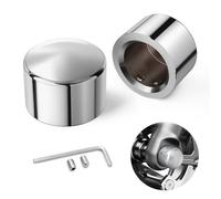 Amazicha Chrome Front Axle Nut Cover Axle Caps Compatible for Harley Touring Softail Electra Road Glide Sportster 08-later