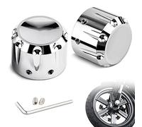 Amazicha Chrome Front Axle Nut Covers Axle Nut Caps Compatible for Harley Davidson Sportster Touring Electra Glide Street Glide Road Glide Dyna Softail 2008-2023