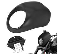 Amazicha Front Headlight Fairing Cowl Mask Compatible for Harley Davidson Sportster XL 883 1200 Dyna FX XL 1973-UP(Matte Black)