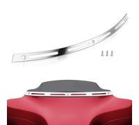 Amazicha Slotted Windshield Trim Polished Windscreen Trim 96-13 Compatible for Harley Davidson Touring Street Glide Electra Glide Ultra Limited Tri Glide 1996-2013