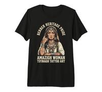 Amazigh Woman Tifinagh Tattoo Art Berber Pride Tee Premium T-Shirt