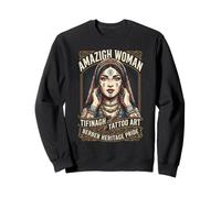 Amazigh Woman Tifinagh Tattoo Art Berber Pride Tee Sweatshirt