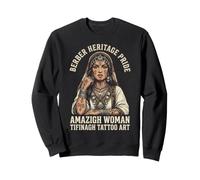 Amazigh Woman Tifinagh Tattoo Art Berber Pride Tee Sweatshirt