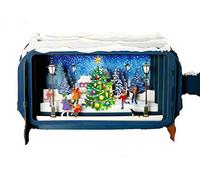 Amazing 3D Lazer Cut Christmas Greeting Card - Christmas Tree in Street