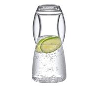 Amazing Abby Vespera - Acrylic Bedside Carafe Set, Plastic Water Carafe with Dual-Use Tumbler/Lid, Easy-Access for The Night, Shatter-Proof, BPA-Free, Great for Bedroom, Bathroom, Kitchen, and More