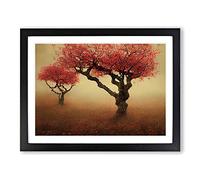 Amazing Apple Trees Framed Print | A2 Black Framed Wall Art | Ready to Hang | Modern Floral Picture | Living Room Bedroom Lounge Office