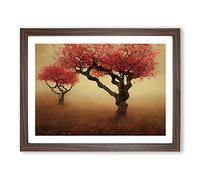 Amazing Apple Trees Framed Print | A4 Walnut Framed Wall Art | Ready to Hang | Modern Floral Picture | Living Room Bedroom Lounge Office