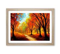 Amazing Autumn Forest Vol.3 Framed Print | A2 Oak Framed Wall Art | Ready to Hang | Modern Landscape Picture | Living Room Bedroom Lounge Office