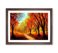 Amazing Autumn Forest Vol.3 Framed Print | A2 Walnut Framed Wall Art | Ready to Hang | Modern Landscape Picture | Living Room Bedroom Lounge Office