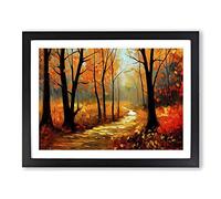Amazing Autumn Forest Vol.5 Framed Print | A4 Black Framed Wall Art | Ready to Hang | Modern Landscape Picture | Living Room Bedroom Lounge Office