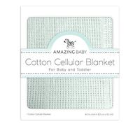 Amazing Baby Cellular Blanket, Premium Cotton, Soft SeaCrystal