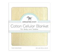Amazing Baby Cellular Blanket, Premium Cotton, Soft Yellow