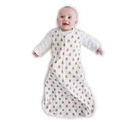 Amazing Baby Cotton Sleeping Sack with 2-Way Zipper, Tiny Bear, Butterum, Small, 0-6 Months