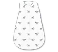 Amazing Baby Microfleece Sleeping Sack, Zebra, Soft Black, Medium, Wearable Blanket with 2-way Zipper