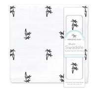 Amazing Baby Muslin Swaddle Blanket, Premium Cotton, Palm Trees, Black