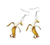 Amazing Banana Earrings with Bizarre Style Acrylic Craftsmanship Unique Birthday or Special Occasion Versatile Jewelry Design