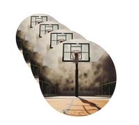 Amazing Basketball Court Car Air Fresheners Cards Set of 4 Pieces Personalized Car Fresheners Gifts for Men Women Auto Aromatherapy Tablets Hanging Scented Cards for Wardrobe Bathroom
