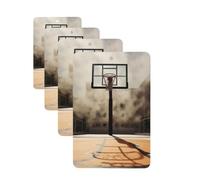 Amazing Basketball Court Car Air Fresheners Cards Set of 4 Pieces Personalized Car Fresheners Gifts for Men Women Auto Aromatherapy Tablets Hanging Scented Cards for Wardrobe Bathroom