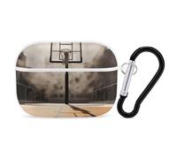 Amazing Basketball Court Case Cover with Keychain Shockproof Hard Shell Protective Case for 2nd/1st Generation Case for Women Men Bluetooth Earbuds Case