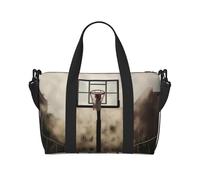 Amazing Basketball Court Water-Resistant Crossbody Travel Bag, Large Carry-On with Adjustable Strap, Multi-Compartment Weekender for Gym, Travel, Outdoor