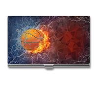 Amazing Basketball Pattern Business Card Holder,Slim Professional Card Case, Ideal Business Card Organizer and Gift Card Holder for Men Women