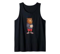 Amazing Bear in Slippers for Man and Woman Tank Top