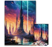 Amazing Bulding City Space 1000Piece Jigsaw Puzzle Wooden Puzzles Ideal for Lover Perfect Christmas New Year Valentine's Gift 1000 PCS(75x50cm)