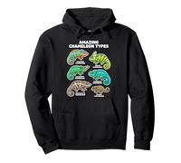 Amazing Chameleon Types Educational Reptile Pullover Hoodie