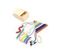 Amazing child Montessori 100 Lacing Beads in a Wooden Box