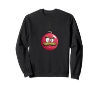 Amazing Christmas Bauble Face Look with Beard for Xmas Sweatshirt