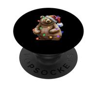 amazing christmas light bear xmas winter time PopSockets Adhesive PopGrip