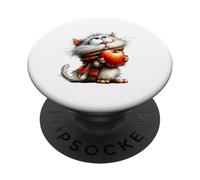 amazing christmas xmas frosty winter cat PopSockets Adhesive PopGrip