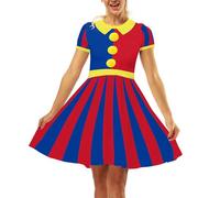 Amazing Circus Costume Merch Pomni Costume Fancy Dress Sets and Kits Cosplay Outifit for Carnival Halloween A11 S