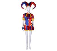Amazing Circus Costume Pomni Costume Anime Character Fancy Dress Cartoon Circus Outifit for World Book Day,Carnival Halloween Cosplay Party