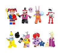 Amazing Circus Figures Circus 8PC Buildable Figures Set, Pomni Jax Collectible Action Figures, TADC Merch Building Toy for Fans, Birthday Gift (A-8 PCS)