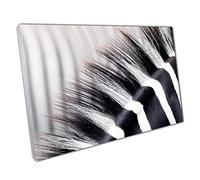 Amazing Contrasting Black And White Zebra Striped Mane Abstract Animal Photography Wall Art Print On Canvas Picture For Home Office Decor 30x20cm (12x8In)