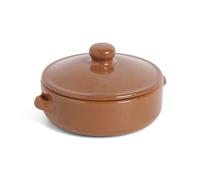 Amazing Cookware Natural Terracotta 13cm Deep Dish with Lid